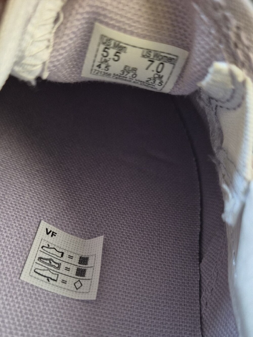 Vans Women’s Slip-On Checkerboard Sneakers - Lavender & White - Picture 4 of 4